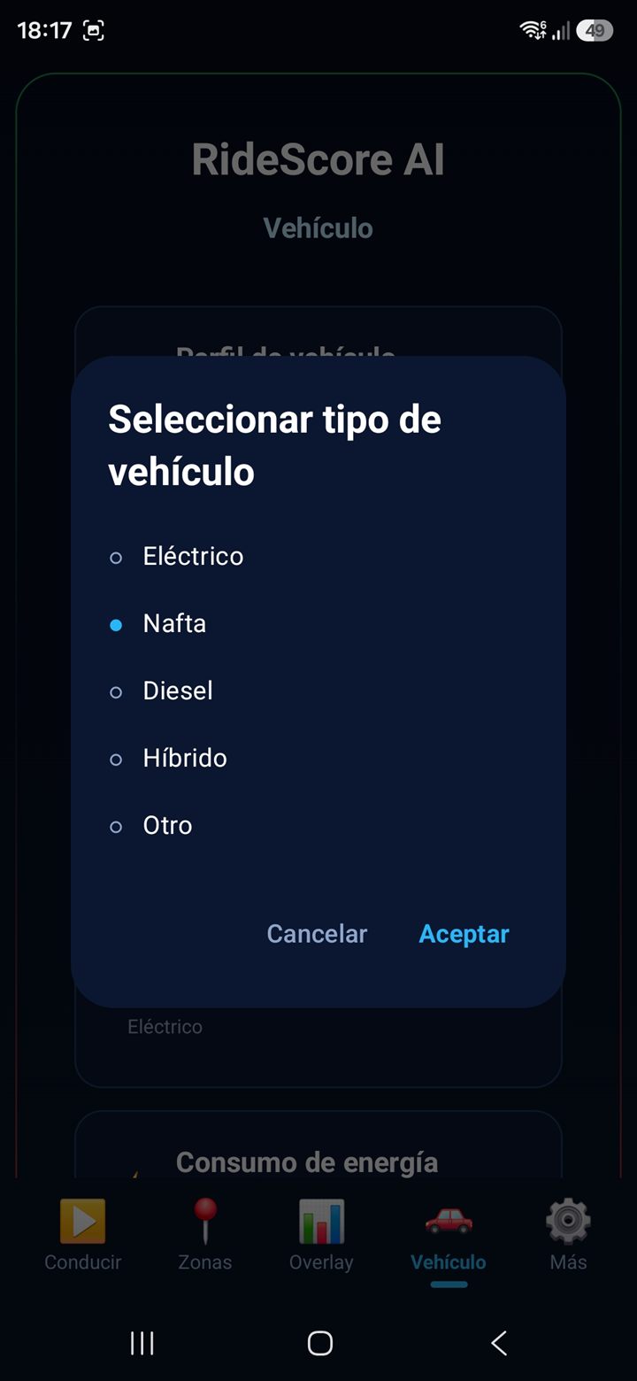 Pantalla Vehículo - perfil del vehículo 3