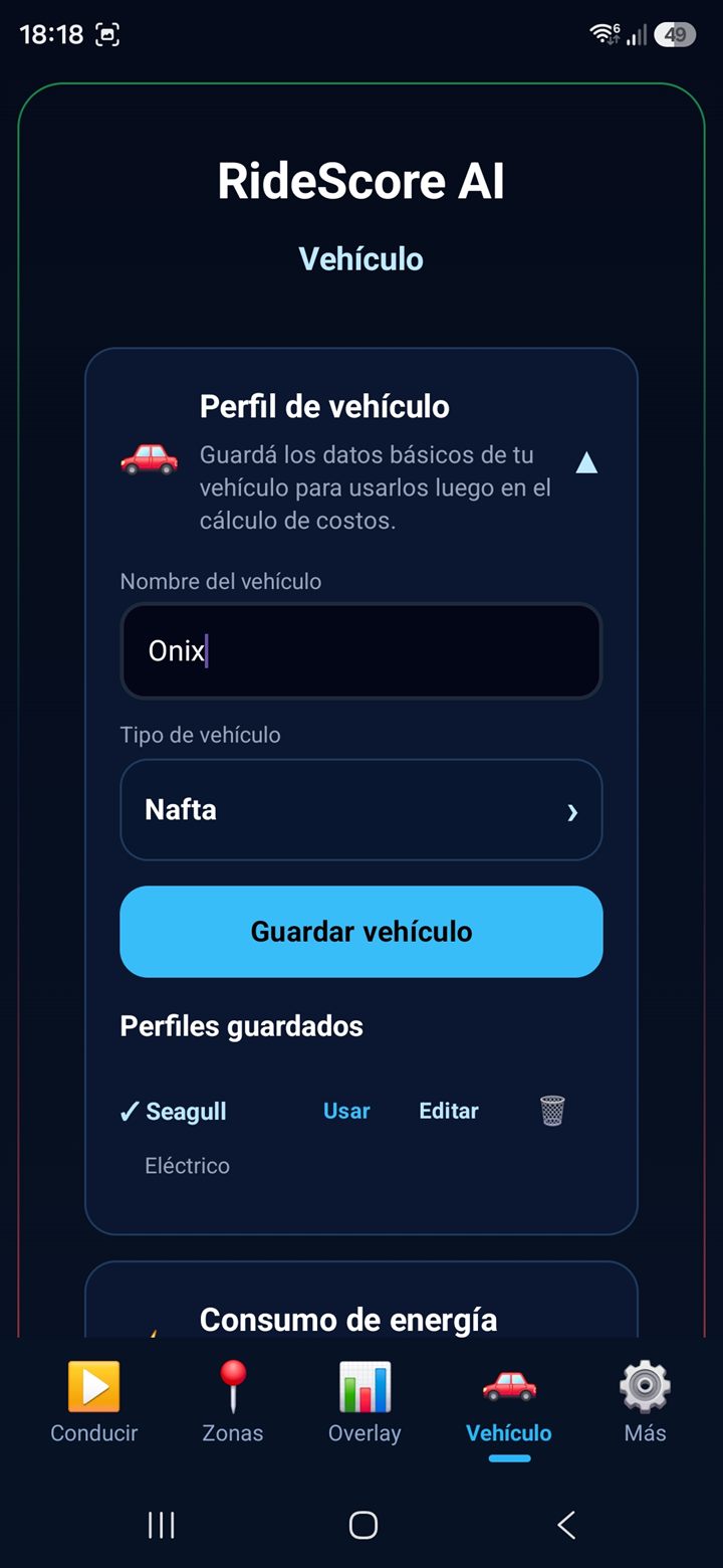 Pantalla Vehículo - perfil del vehículo 4