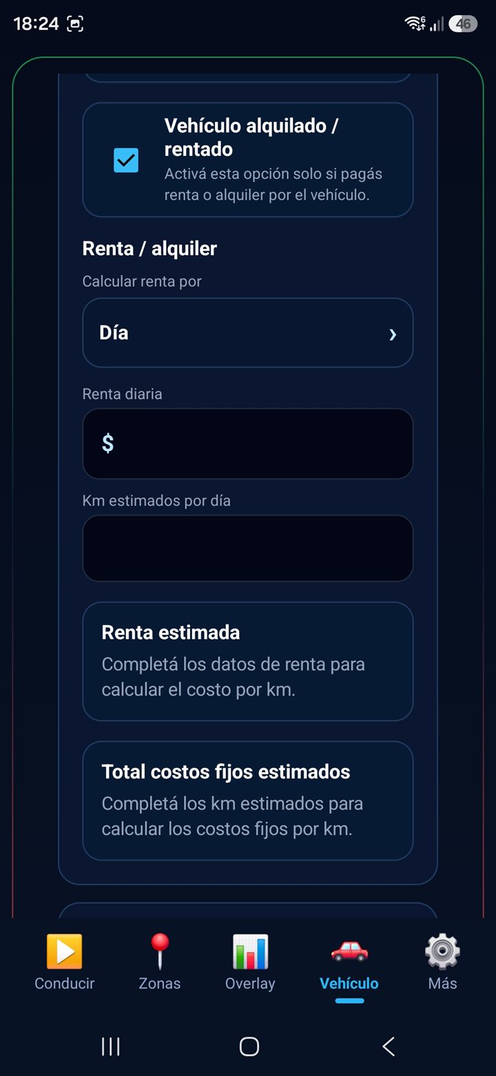 Pantalla Vehículo - costos fijos por km 4