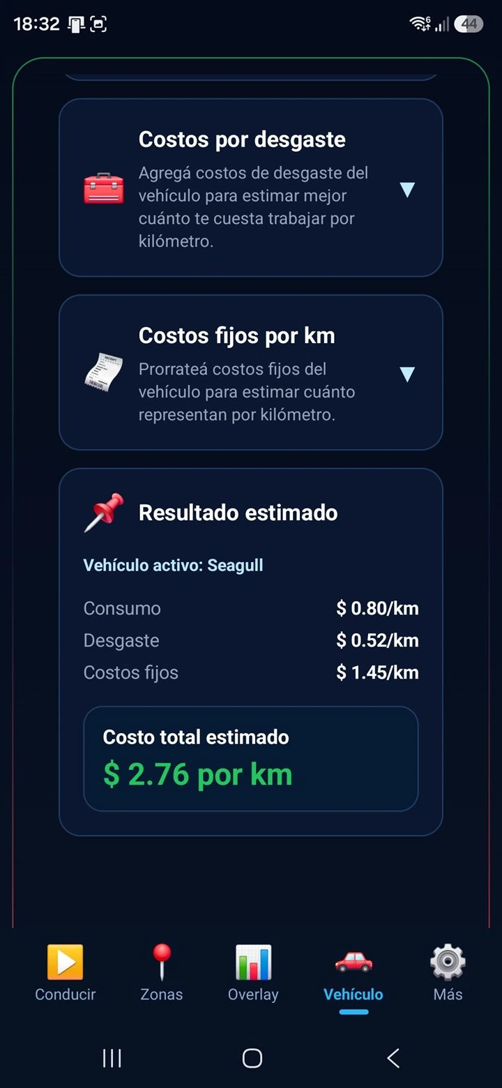 Pantalla Vehículo - perfil del vehículo 6
